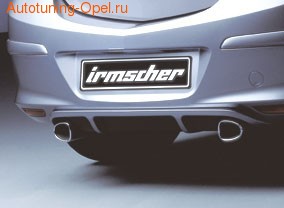 Диффузор в бампер задний Opel Astra H GTC для глушителя и слева, и справа