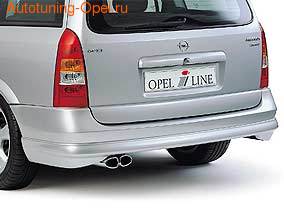 Накладка на бампер задний Opel Astra G