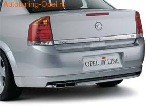 Накладка на бампер задний Opel Vectra C Седан с вырезом слева