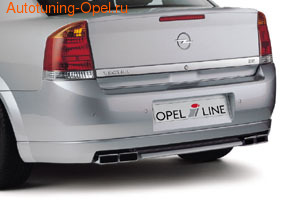 Накладка на бампер задний Opel Vectra C Седан с вырезом слева и справа