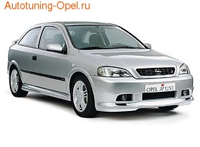 Накладка на задний бампер Opel Astra G удлиняющая