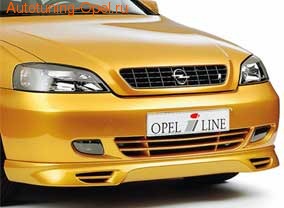 Накладка на бампер передний Opel Astra G