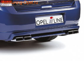 Глушитель Opel Vectra C на две стороны с четырьмя насадками к двигателям Z20NET и Z32SE