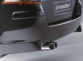 Глушитель Opel Zafira B слева со сдвоенной насадкой к двигателям 1,6 л и 1,8 л (Z16XE1, Z16XEP, Z18XER)