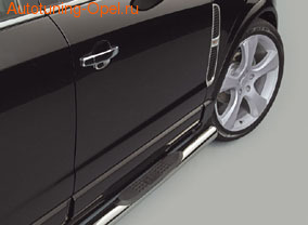 Боковые подножки Opel Antara (дорестайлинг) круглые