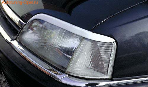 Реснички на фары Opel Omega A