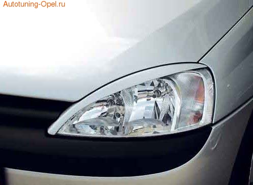 Реснички на фары Opel Corsa C в стиле Carbon-Look