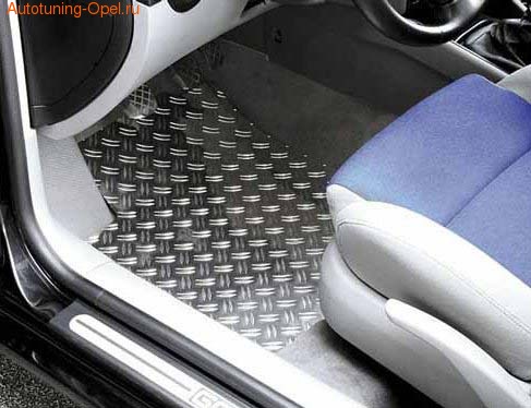 Накладки на пороги Opel Meriva передние алюминевые