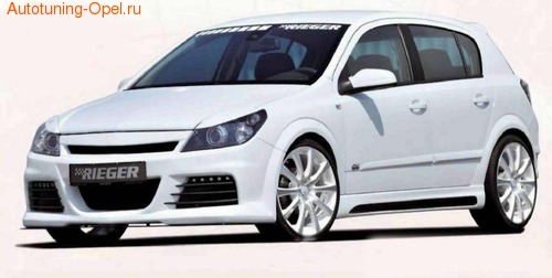 Бампер передний Opel Astra H для автомобилей со светодиодными фарами