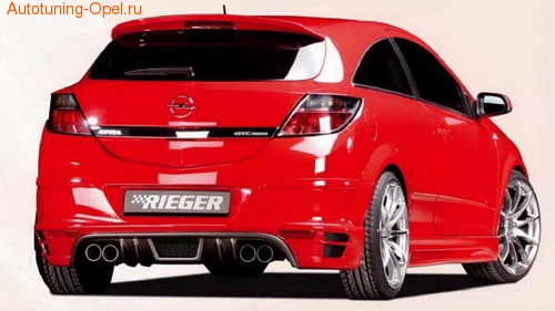 Пороги Opel Astra H GTC в стиле Carbon-Look