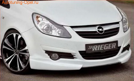 Накладка на бампер передний Opel Corsa D (дорестайлинг)