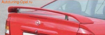 Спойлер задний Opel Astra G с хромированными элементами