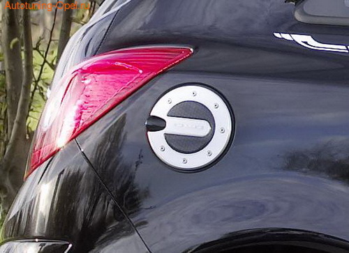 Накладка на крышку бензобака Opel Astra H, Opel Corsa D, Opel Zafira B алюминевая