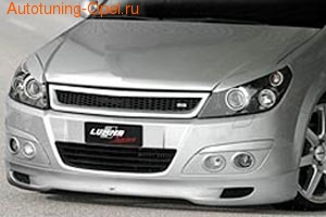Накладка на бампер передний Opel Astra H в стиле GT