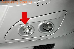 Фары дневного света Opel Astra H в стиле GT