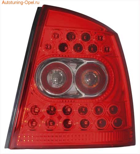 Фонари задние Opel Astra G красные прозрачные LED (светодиодные)