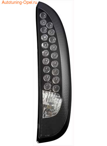 Фонари задние Opel Corsa C черные прозрачные LED (светодиодные)