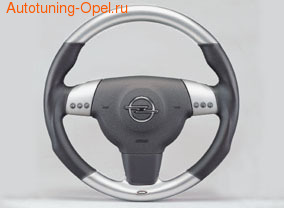 Руль для Opel Vectra C в стиле Alu-Look с кожаными вставками