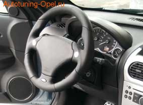 Руль для Opel Astra G, Opel Corsa C, Opel Tigra спортивный кожаный