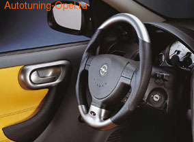 Руль для Opel Corsa C в стиле Alu-Look с кожаными вставками