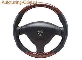 Руль для Opel Astra G, Opel Zafira A под дерево с кожаными вставками