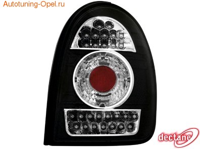 Фонари задние Opel Corsa B черные LED (светодиодные)
