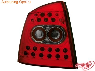 Фонари задние Opel Astra G красные прозрачные LED (светодиодные)