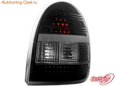Фонари задние Opel Corsa B дымчатого цвета LED (светодиодные)
