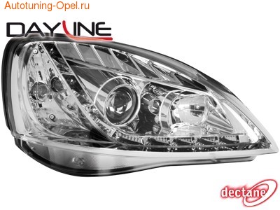 Фары передние Opel Corsa C хромированные
