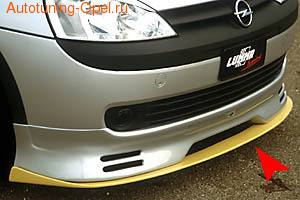 Спойлер для накладки на бампер передний Opel Corsa С для CC100001NED