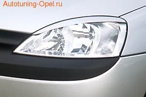Реснички на фары Opel Corsa C