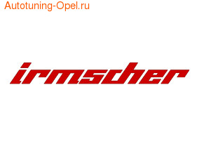 Наклейка Irmscher красного цвета для автомобилей Opel