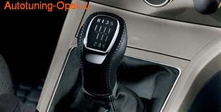 Ручка КПП Opel Astra H в стиле OPC Line с манжетой КПП из черной кожи