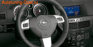 Руль для Opel Astra H, Opel Zafira B в стиле OPC Line с кожаными вставками