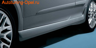 Пороги Opel Astra H GTC в стиле OPC Line