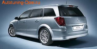 Пороги Opel Astra H Универсал в стиле OPC Line