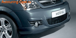 Накладка на бампер передний Opel Meriva A в стиле OPC Line