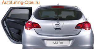 Защитные шторки на боковые окна Opel Astra J Хэтчбек