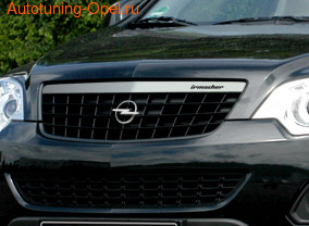 Решетка радиатора Opel Antara (рестайлинг) черная в дизайне Alu-Optik