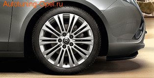 Диски литые R18 легкосплавные серебристые дизайн 10 двойных спиц для Opel Zafira Tourer