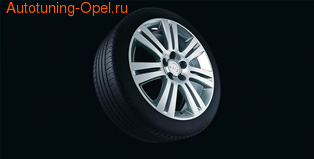 Диски литые R16 легкосплавные дизайн 7 двойных лучей для Opel Astra H, Opel Vectra C, Opel Zafira B