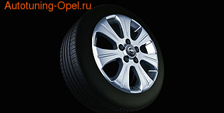 Диски литые R16 легкосплавные дизайн 7 лучей с покрытием Sterling Silver для Opel Astra H, Opel Vectra C, Opel Zafira B