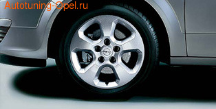 Диски литые R16 легкосплавные дизайн 5 лучей ``Sport 1`` с покрытием Sterling Silver для Opel Astra H, Opel Zafira B