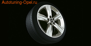 Диски литые R18 легкосплавные дизайн 5 лучей с покрытием Silver для Opel Astra H, Opel Zafira B