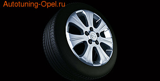 Диски литые R17 легкосплавные дизайн 7 лучей с покрытием Silver для Opel Zafira B