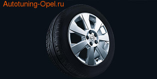 Диски литые R17 легкосплавные дизайн 7 лучей с покрытием Sterling Silver для Opel Vectra C