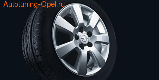 Диски литые R17 легкосплавные дизайн 7 лучей с покрытием Sterling Silver для Opel Vectra C