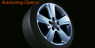Диски литые R17 легкосплавные дизайн 5 лучей с покрытием Sterling Silver для Opel Vectra C