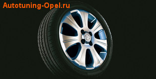 Диски литые R16 легкосплавные серебристые дизайн 7 лучей для Opel Corsa D 4х100