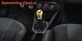Ручка КПП Opel Corsa E в стиле OPC Line с манжетой James Blonde